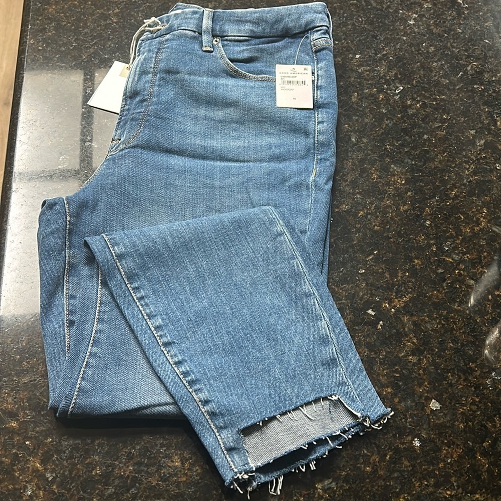 Good American jean “good waist” inseam 29” size 16. Brand new with all tags